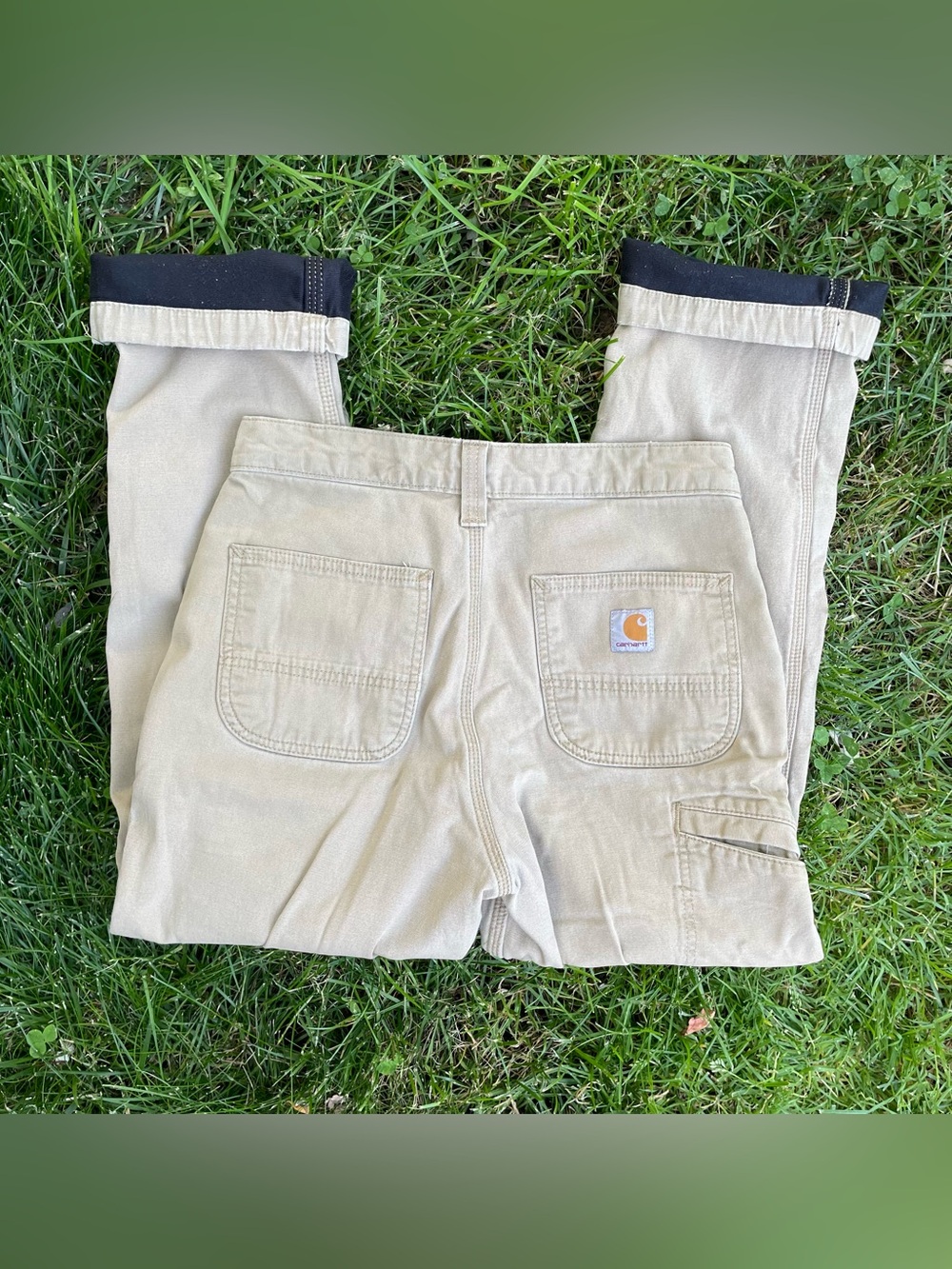 Brown Carhartt insulated lined carpenter pants 30x30